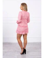 Šaty s ozdobnými volánikmi tmavo marhuľová Šaty s ozdobnými volánikmi tmavo marhuľová