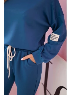 Súprava tepláky + nohavice z maslovej tkaniny denim