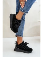 Zamszowe Sneakersy Damskie Na Platformie Z Grubym Sznurowaniem Artiker 54C1464 Czarne Zamszowe Sneakersy Damskie Na Platformie Z Grubym Sznurowaniem Artiker 54C1464 Czarne