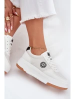 Sneakersy Damskie Na Platformie Big Star RR274572 HI-POLY SYSTEM Białe Sneakersy Damskie Na Platformie Big Star RR274572 HI-POLY SYSTEM Białe