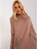 Sweter AT SW model 20742414 jasny brązowy - FPrice Sweter AT SW model 20742414 jasny brązowy - FPrice