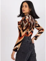 Blúzka DHJ BZ 6533C 1.81P čierna a béžová Blúzka DHJ BZ 6533C 1.81P čierna a béžová