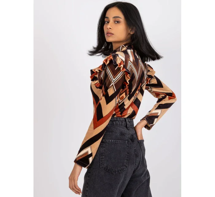 Blúzka DHJ BZ 6533C 1.81P čierna a béžová Blúzka DHJ BZ 6533C 1.81P čierna a béžová