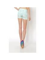 Dámske bavlnené elastické šortky BLACK & FISH zdobené zipsami korálová / mint / béžová - BLACK & FISH