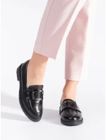 Dámske pohodlné čierne mokasíny bez podpätku Dámske pohodlné čierne mokasíny bez podpätku