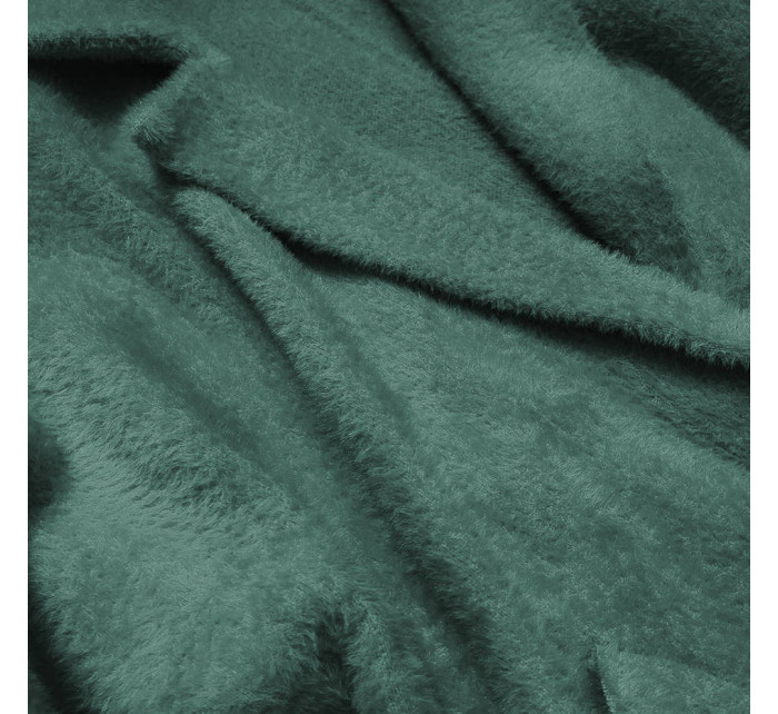 Vlnený prehoz cez oblečenie typu "alpaka" v morskej zelenej farbe (7108)