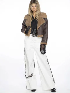 Dámsky hnedý krátky kožuch Ann Gissy (AG9-9006)