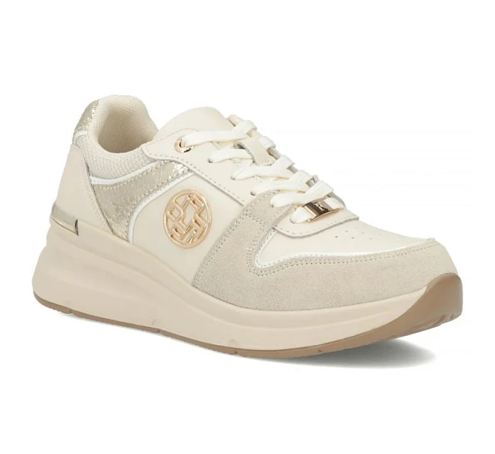 Dámské kožené polobotky béžové model 22116796 dámské - FILIPPO