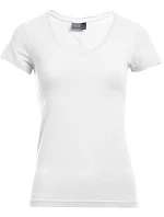 Promodoro 3086 Dámske tričko Slim Fit s výstrihom do V 40.3086 biele Promodoro 3086 Dámske tričko Slim Fit s výstrihom do V 40.3086 biele