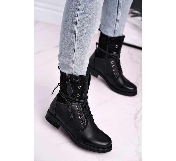 Botki Damskie Workery Czarne Perfecto