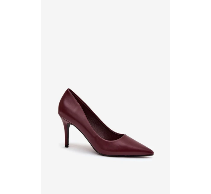 Dámské lodičky z eko kůže bordové model 21711396 - Boto Dámské lodičky z eko kůže bordové model 21711396 - Boto