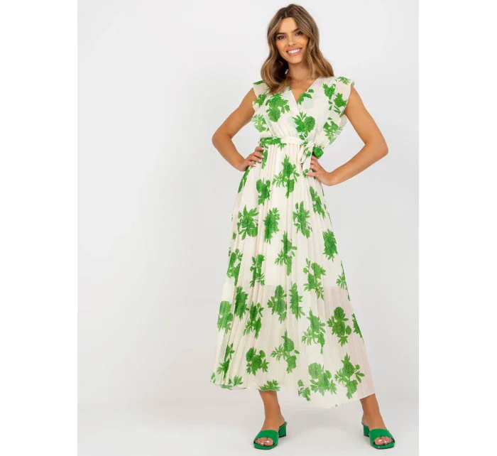 Šaty DHJ SK model 17392022 zelená - FPrice Šaty DHJ SK model 17392022 zelená - FPrice