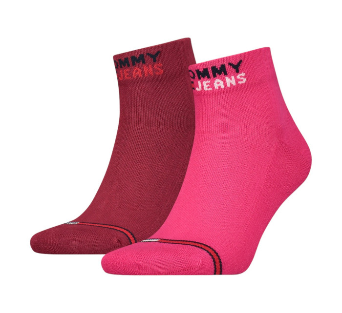 Ponožky Tommy Hilfiger Jeans 2Pack 701218956011 Pink/Burgundy