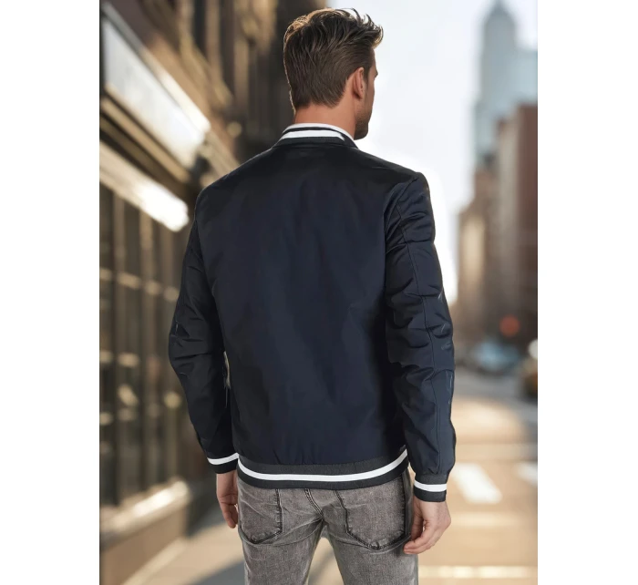 Pánska prechodná bunda bomber modrá FashionStreet TX5015 Pánska prechodná bunda bomber modrá FashionStreet TX5015