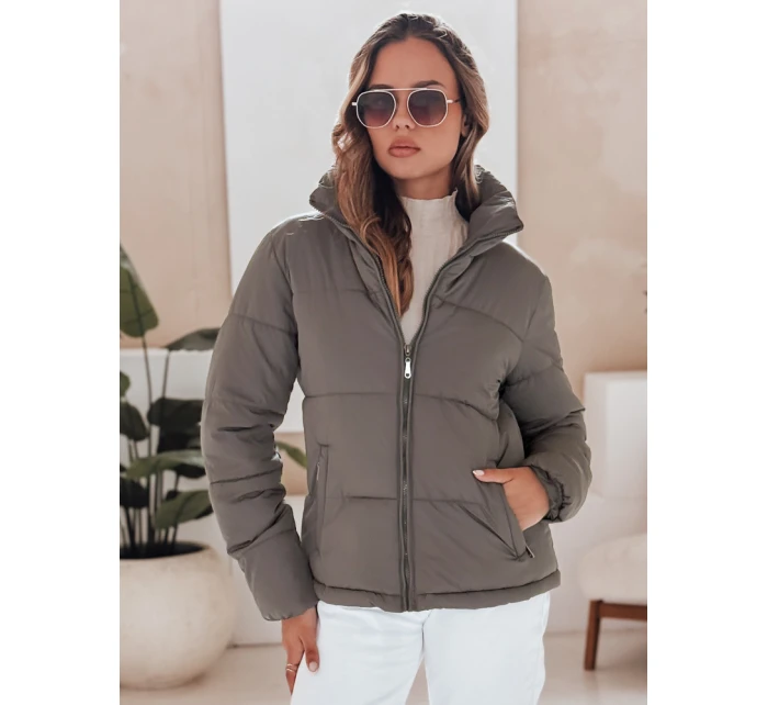 Dámská prošívaná bunda šedá Dstreet model 21990553 - FashionStreet Dámská prošívaná bunda šedá Dstreet model 21990553 - FashionStreet