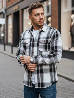 Pánská černobílá kostkovaná košile Dstreet model 21994085 - FashionStreet