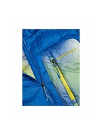 Pánská péřová bunda PEAK PERFORMANCE M Helium Aop Utility Down Hood, modrá barva Pánská péřová bunda PEAK PERFORMANCE M Helium Aop Utility Down Hood, modrá barva