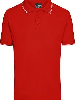 Daiber JN 986 Pánske polo tričko z piké 02.0986 paradajková/biela