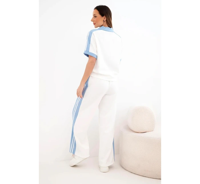 Dámska súprava s polokošeľou a širokými džínsovými nohavicami Butter and denim