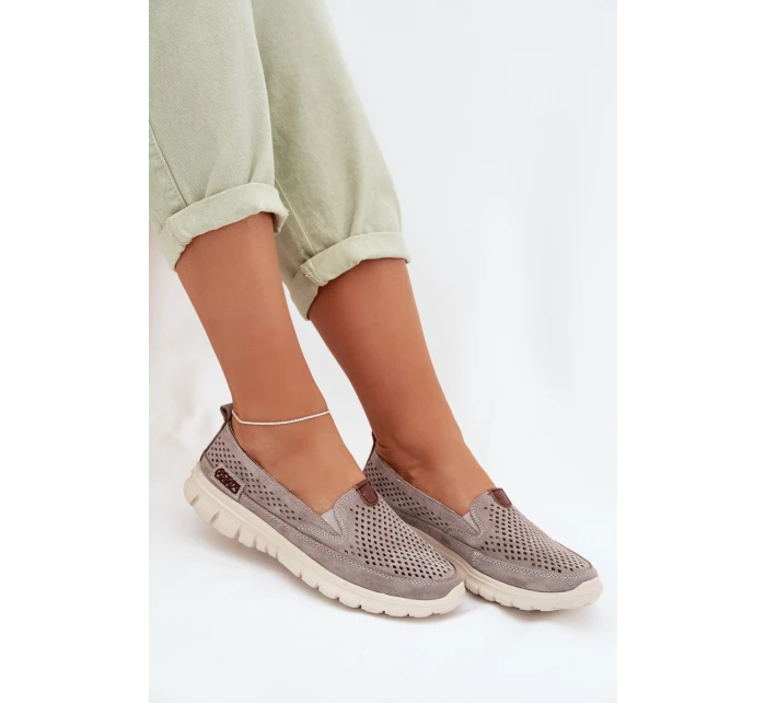 Otevřená semišová polobotka Ravinette