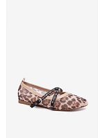 Sieťované balerínky s remienkami, leopardí vzor, Orley Sieťované balerínky s remienkami, leopardí vzor, Orley
