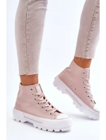 Vysoký Látkové tenisky na platformě Big Star LL274157 Nude Vysoký Látkové tenisky na platformě Big Star LL274157 Nude