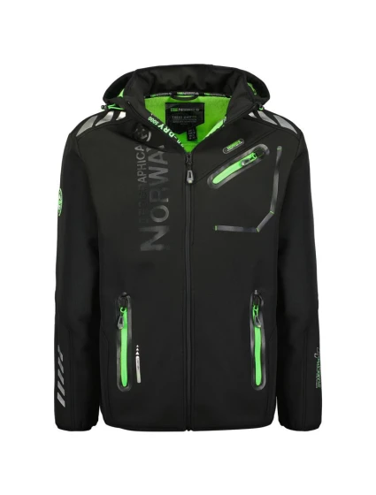 Geographical Norway pánska softshellová bunda ROYAUTE BLACK / GREEN DB MEN 068 BLACK / GREEN (WY8026H/GN-NOIR / VERT)