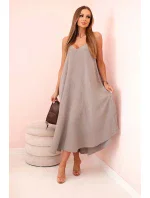 Mušelínové šaty bez ramienok Fango