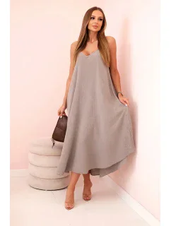 Mušelínové šaty bez ramienok Fango