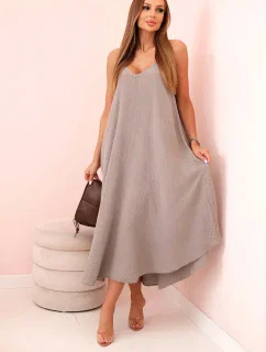 Mušelínové šaty bez ramienok Fango