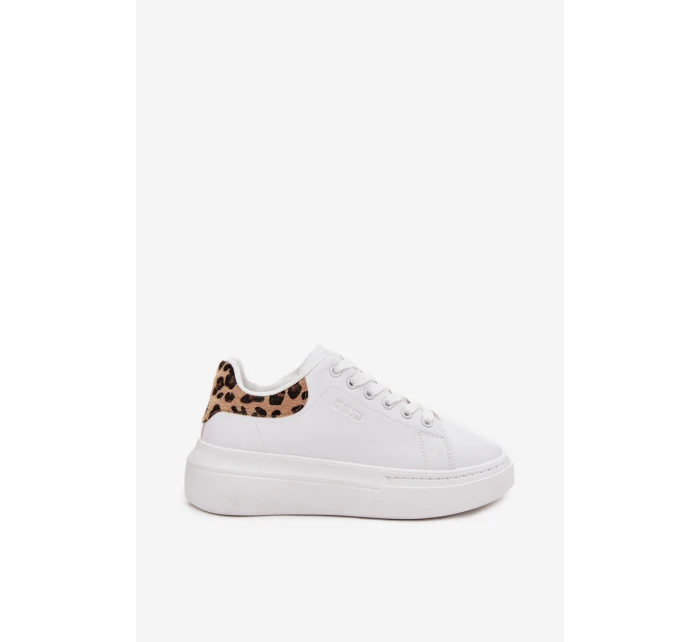 Sneakersy Damskie Na Platformie Big Star SS274247 Białe Panterka Sneakersy Damskie Na Platformie Big Star SS274247 Białe Panterka
