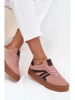 Sztruksowe Sneakersy Damskie Na Platformie Różowe Skye Sztruksowe Sneakersy Damskie Na Platformie Różowe Skye