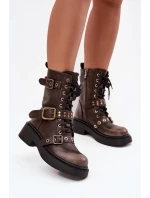 Dámske zateplené pracovné s prackami Marisse - hnedé Dámske zateplené pracovné s prackami Marisse - hnedé