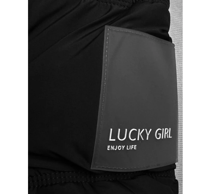 Púzdrová bunda s kapucňou čierna (KK60609) Púzdrová bunda s kapucňou čierna (KK60609)