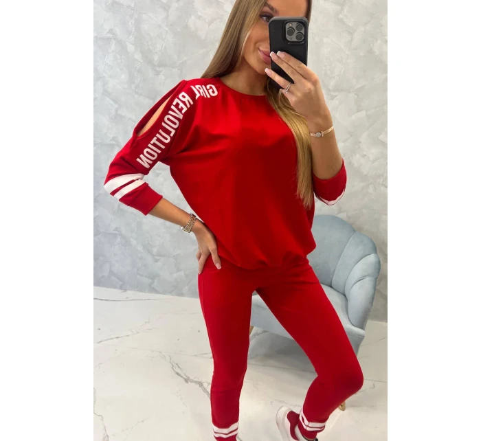 Dievča Revolution set červená