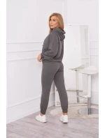 Sada model 18748990 s kapucí v grafitové barvě - K-Fashion Sada model 18748990 s kapucí v grafitové barvě - K-Fashion