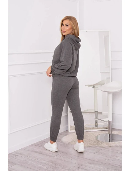 Sada model 18748990 s kapucí v grafitové barvě - K-Fashion