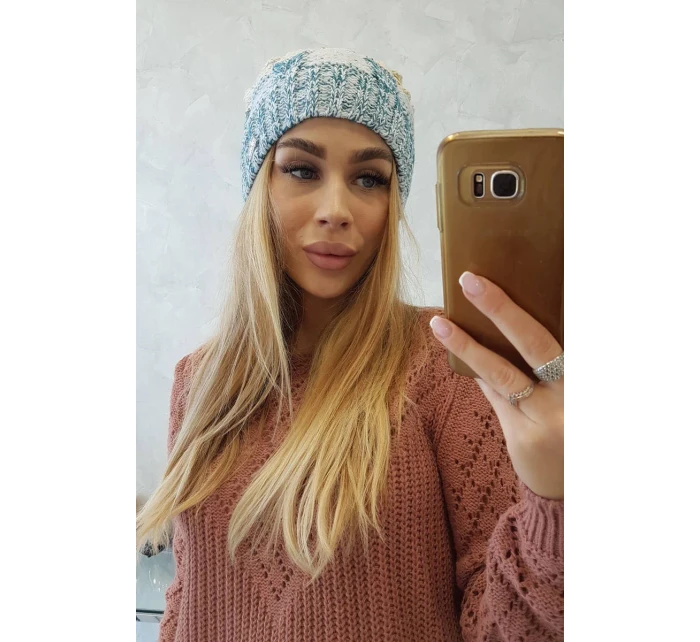 Fleecová čiapka Dolores K303 marine+kiwi+brown Fleecová čiapka Dolores K303 marine+kiwi+brown