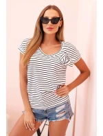 Dámsky bavlnený top na ramienka s výstrihom do V biely Dámsky bavlnený top na ramienka s výstrihom do V biely