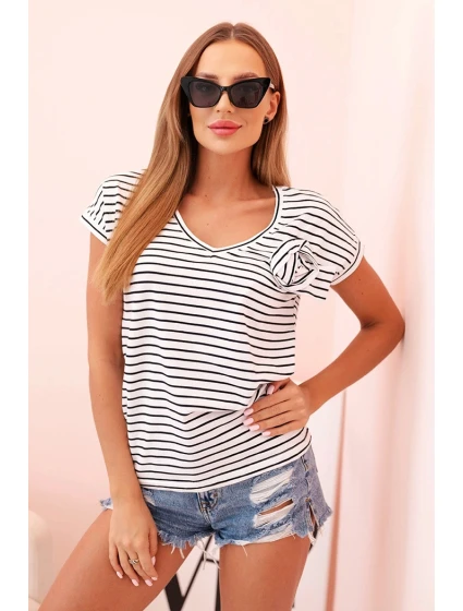 Dámsky bavlnený top na ramienka s výstrihom do V biely Dámsky bavlnený top na ramienka s výstrihom do V biely