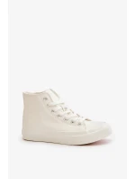 Dámske zateplené tenisky z eko kože White Big Star