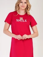 Dámska nočná košeľa s krátkym rukávom Méďa Smile