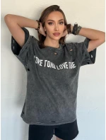 Dámské tričko s potiskem graphite Dstreet model 21977335 - FashionStreet