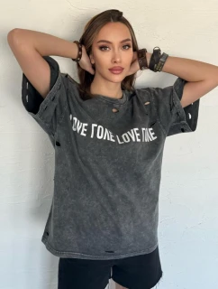 Dámské tričko s potiskem graphite Dstreet model 21977335 - FashionStreet