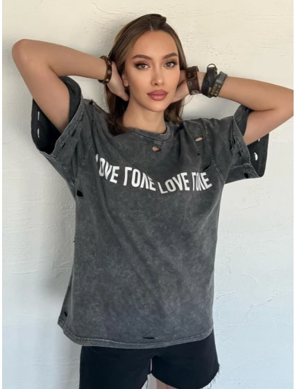 Dámské tričko s potiskem graphite Dstreet model 21977335 - FashionStreet