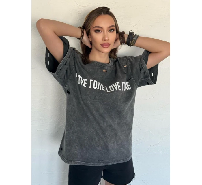 Dámské tričko s potiskem graphite Dstreet model 21977335 - FashionStreet