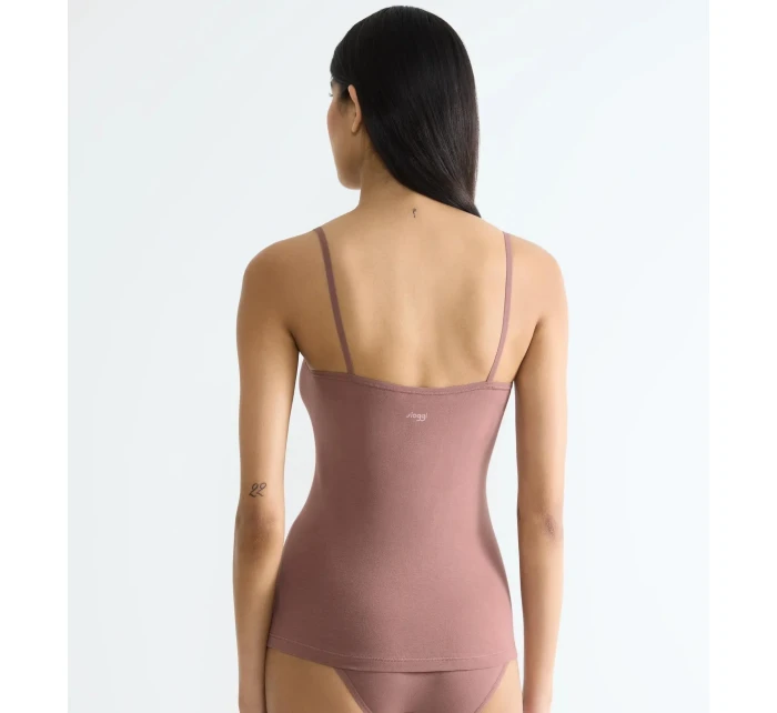 sloggi GO Daily Cotton Spaghetti Top - BROWN - SLOGGI BROWN - SLOGGI