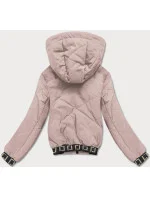 Svetlo béžová dámska bunda "bomber" (B8098-51)