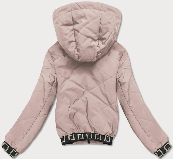 Svetlo béžová dámska bunda "bomber" (B8098-51)