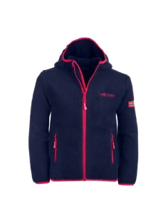 Trollkids Dievčenská fleecová bunda Mandal s kapucňou pre dievčatá tmavomodrá (358-114)